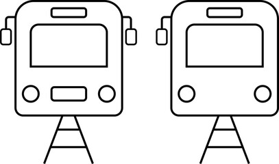 Fototapeta premium rail icon. Train symbol. Railway Station. Transportation Sign Collection. Freight Locomotive 