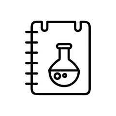 Lab notebook on transparent background for web and graphic design