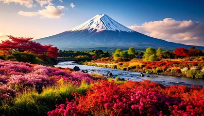 Fototapeta premium sunset in mountain