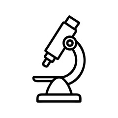 Microscope silhouette on transparent background for web and graphic design