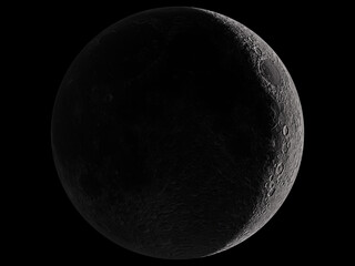 三日月のフォトリアル3Dイラストレーション