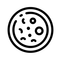 Petri dish with bacterial colonies silhouette on transparent background for web and graphic design