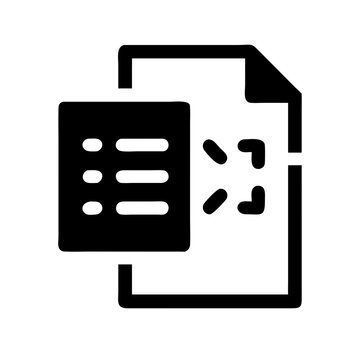 Setting document icon with code brackets silhouette on transparent background for web and graphic design