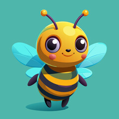 Adorable Cartoon Bee Character Design for Kids
