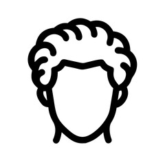 The gentleman curl traditional curled tips refined look on transparent background for web and graphic design