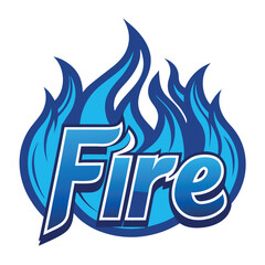 Stylized Blue Flame Vector