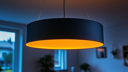 Modern pendant light, warm glow