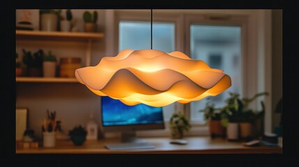 Modern, warm, ambient lighting fixture