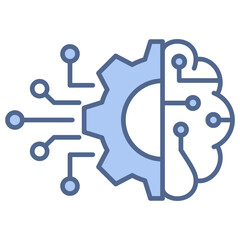 Ai Integration Blue Icon