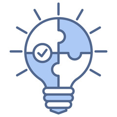 Problem Solving Blue Icon