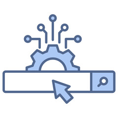 Search Engine Blue Icon