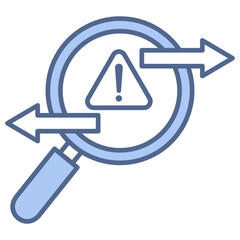 Intrusion Detection System Blue Icon