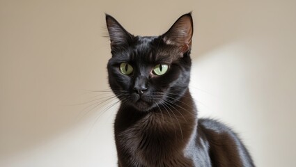 A cat is looking at the camera.