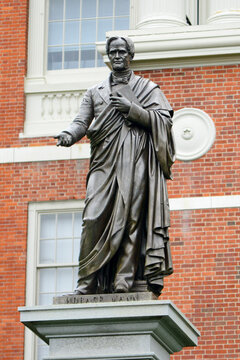 Horace Mann Statue at State Capitol Building Statehouse Boston Massachusetts. Created 05.20.25