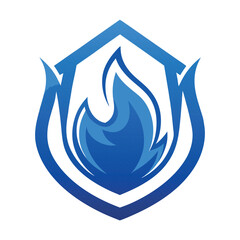 Naklejka premium Stylized Blue Flame Vector