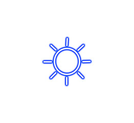 Sun icon isolated on the white background 