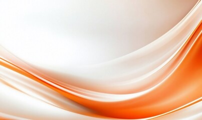 Abstract backdrop of white and orange flowing curves with dynamic, light design