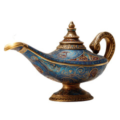  Magic Aladdin Genie Lamp Isolated on Transparent Background