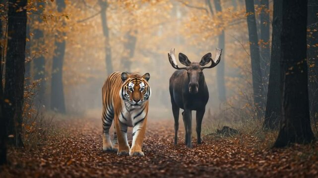  Tiger & Moose