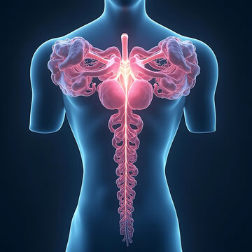 Human anatomy thoracic sympathetic trunk and ganglia