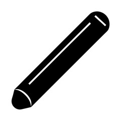 Monochrome Illustration of a Cylindrical Object with Rounded Ends and White Stripes