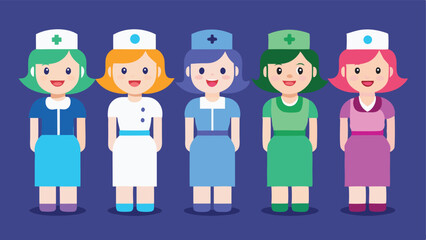 Nurse Manager Female with Radio and Clipboard