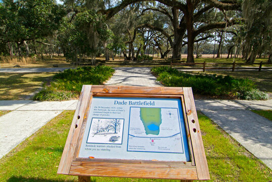 Dade Battlefield Historic State Park Bushnell, Florida . On December 28, 1835, Seminole Indian warriors ambushed 108 soldiers at this site-only three soldiers survived. . Created 05.20.25
