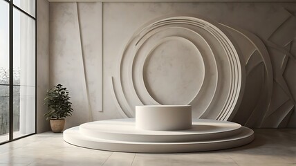 Modern Minimalist Stage with Geometric Design