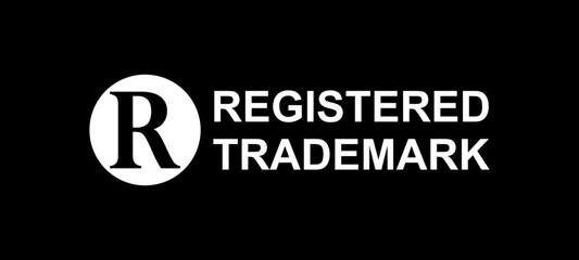 Registered trademark, intellectual property concept. Vector illustration.