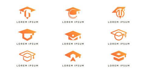 Set of school logo idea education