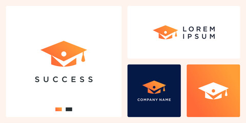 School life for success logo people idea