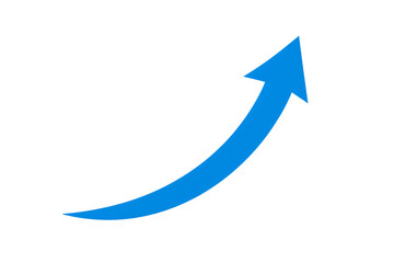 Upward Curving Arrow Symbolizing Growth and Direction