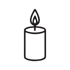 Burning candle icon vector. Candle vector icon illustration