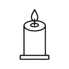 fire burning candle icon. Candle icon. Vector illustration eps 10