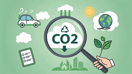 Eco-Friendly Carbon Awareness Concept – Sustainable Future & CO2 Reduction