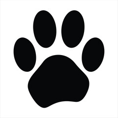 A simple black and white image of an animal paw print design © Zubaraj