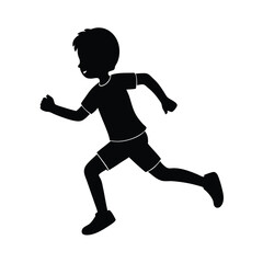 a running boy silhouette