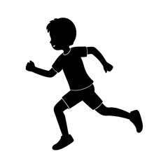 a running boy silhouette