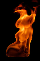 Captivating Flames Dancing in Darkness with Ethereal Glow