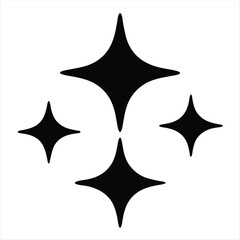 Obraz premium Four Black Stars with Rounded Edges in a Centralized Arrangement Symbol