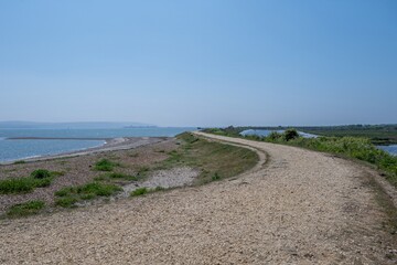 footpath along the Solent Way between Lymington and Keyhaven