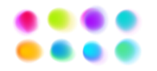 Soft glowing gradient shapes in pastel tones, representing the current trendy aura gradient and ethereal digital art style.