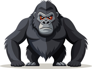 Fototapeta premium Angry Gorilla Cartoon Illustration