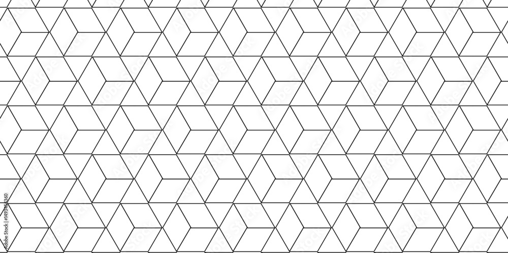 Poster vector seamless pattern with hexagon square cube geometric pattern shapes grid metal element texture