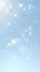Fototapeta premium A sky with sparkling stars and light flares