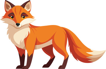 Obraz premium Cute Orange Fox Illustration Animal Cartoon