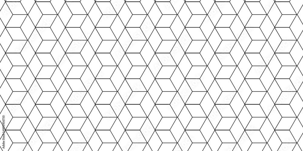 Poster vector seamless pattern with hexagon square cube geometric pattern shapes grid metal element texture