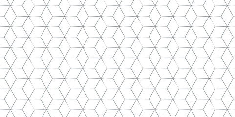 Seamless pattern with hexagon square cube geometric pattern shapes grid metal element texture design. abstract tiles gradient science web tech connection triangle diamond honeycomb.