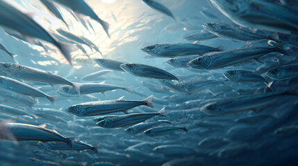 shoal of sardines moving fast