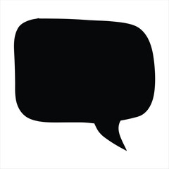 Black speech bubble vector, suitable for text and comic illustration use